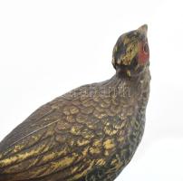 Bécsi bronz szobor, Franz Xaver Bergmann, fácán, hidegen festett, jelzett, sorszámozott, egyik lába ...