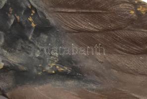 Bécsi bronz szobor, Franz Xaver Bergmann, fácán, hidegen festett, jelzett, sorszámozott, egyik lába ...