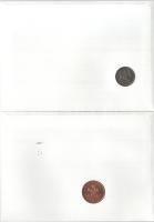 5db-os érmés boríték tétel, mind különféle és német nyelvű tájékoztatóval, benne: Jordánia, Kamerun,...