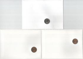 5db-os érmés boríték tétel, mind különféle és német nyelvű tájékoztatóval, benne: Franciaország, Les...