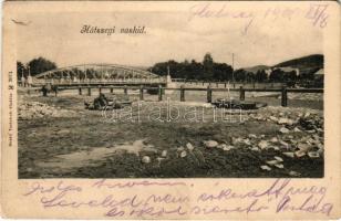 1905 Hátszeg, Wallenthal, Hateg; vashíd. Meskó Testvérek kiadása / bridge + "PETROZSÉNY-PISKI 128. SZ." (EB)