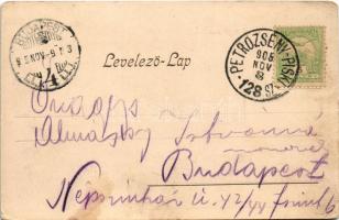 1905 Hátszeg, Wallenthal, Hateg; vashíd. Meskó Testvérek kiadása / bridge + "PETROZSÉNY-PISKI 1...