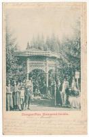 1903 Homoród-fürdő, Baile Homorod; zenepavilon, műsor tábla / music pavilion