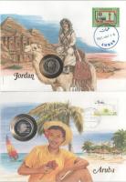 5db-os érmés boríték tétel, mind különféle és német nyelvű tájékoztatóval, benne: Venezuela, Anguill...