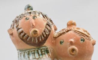 Kiss Roóz Ilona (1920-2010): Szerelmespár. Jelzéssel, hibátlan, m: 21 cm