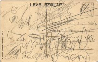 Segesvár, Schässburg, Sighisoara; Főtér, evangélikus főgimnázium, F. Lingner üzlete, Steinbrücher sö...