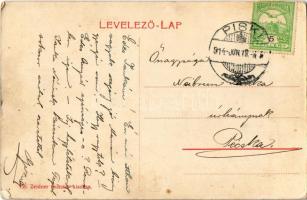 1914 Piski, Simeria; református templom. Zeidner Gusztáv kiadása / Calvinist church (EK)