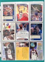 Vegyes kosaras kártya tétel, kb. 200 db, lefűzhető mappába rendezve