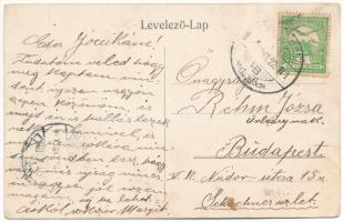 1907 Szászváros, Broos, Orastie; utca, H. Graef üzlete, Ardeleana bank, Széchenyi István üzlete / st...