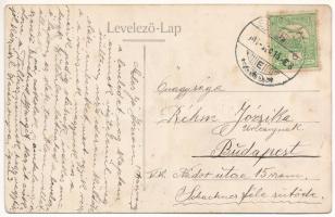 1907 Szászváros, Broos, Orastie; görögkeleti templom, oláh emberek / Biserica gr. or. / Greek Orthod...