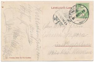 1911 Fogaras, Fagaras; Sterzing utca, Hermann gyógyszertár, Izsák Benő üzlete. Fleissig Jakab és fia...