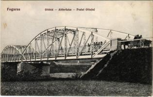 Fogaras, Fagaras; Olthíd. Thierfeld Dávid kiadása / Altbrücke / Podul Oltului / bridge