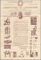 Jakovlyev Csedomir rézműves (Dunakeszi, Bem utca) 2 db szórólap és fejléces boríték