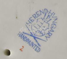 Herendi fehér mázas porcelán Munkácsy büszt, jelzett, hibátlan, m: 25 cm