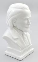 Herendi fehér mázas porcelán Kodály büszt, jelzett, hibátlan, m: 26 cm