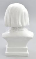 Herendi fehér mázas porcelán Kodály büszt, jelzett, hibátlan, m: 26 cm