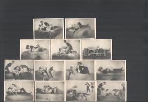 Erotikus jelenetek, rajzokról készült fotók, 27 db, 9×6 cm