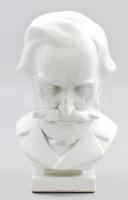 Herendi fehér mázas porcelán Verdi büszt, jelzett, hibátlan, m: 23,5 cm