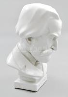 Herendi fehér mázas porcelán Verdi büszt, jelzett, hibátlan, m: 23,5 cm