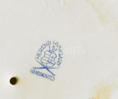 Herendi fehér mázas porcelán Erkel büszt, jelzett, hibátlan, m: 23,5 cm