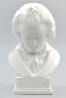 Herendi fehér mázas porcelán Beethoven büszt, jelzett, hibátlan, m: 21,5 cm