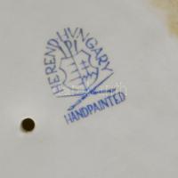 Herendi fehér mázas porcelán Mozart büszt, jelzett, hibátlan, m: 21 cm