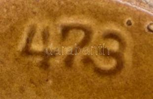 Pan Keramik kerámia korsó, római stílusú fém rátéttel, jelzéssel, hibátlan, m: 13 cm