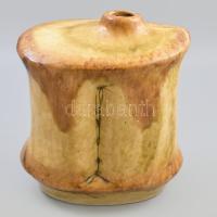 Zsolnay pirogránit padlóváza, jelzett (Fürtös György terv), minimális kopással, m: 28 cm