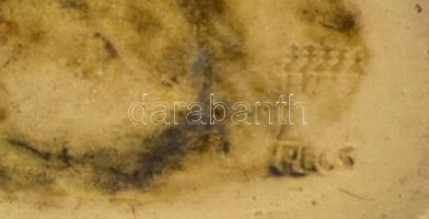 Zsolnay pirogránit padlóváza, jelzett (Fürtös György terv), minimális kopással, m: 28 cm