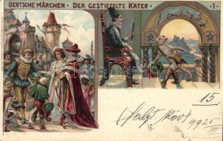 1899 German tales Puss in boots Litho s: O. A. Koch