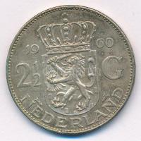 Hollandia 1960. 2 1/2G Ag "Julianna" T:XF patina Netherlands 1960. 2 1/2 Gulden Ag "J...