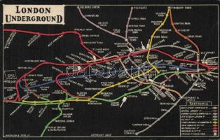 London underground map with Hotel commercial on the back (no pc.)