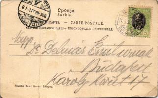 1906 Das serbische Militär bei Ankunft S.M. des Königs / Szerb katonák a király érkezése előtt. Dr. ...