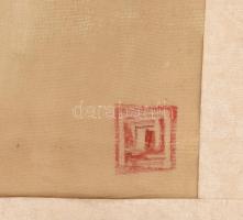 Olvashatatlan jelzéssel, távolkeleti alkotó: Vallási kép. Akvarell, selyem, hajtásnyomokkal, néhány ...