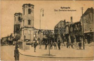 1927 Gyöngyös, az 1917-es nagy tűzvészben leégett Szent Bertalan templom