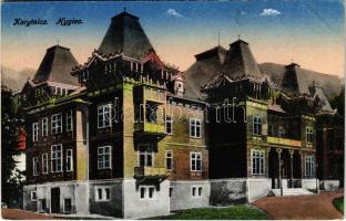 Korytnicza-fürdő, Korytnica-kúpele; Gyógyház, fürdő. Komor testvérek kiadása / Hygiea / spa, bath