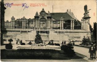 1908 Budapest I. Várkert, Turul szobor, szökőkút. Taussig A. 9410. (EK)