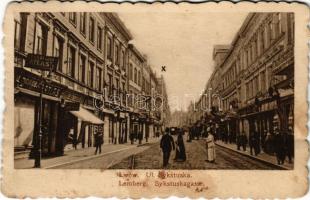 1917 Lviv, Lwów, Lemberg; Ul. Sykstuska / street, Atlas shop (fl)