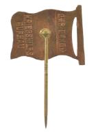 ~1914-1918. Világháborús propaganda jelvény, zománcozott német, osztrák és magyar zászlókkal, hátold...