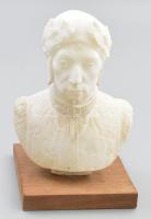 Dante büszt, kő, fa talapzaton, kis kopottsággal, m: 19,5 cm