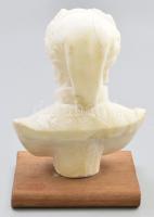Dante büszt, kő, fa talapzaton, kis kopottsággal, m: 19,5 cm