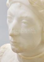 Dante büszt, kő, fa talapzaton, kis kopottsággal, m: 19,5 cm