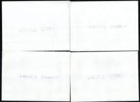 Bokszmérkőzés, 6 db fotó, hátoldalon László S. pecsétjével, 13×18 cm