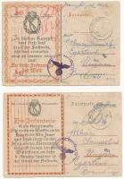 1944 Das Infanterie Sturmabzeichen. Feldpost - 2 db második világháborús német katonai tábori levelezőlap Atkári Sámuelynének címezve Egerlövőre / 2 WWI German military field postcards addressed to Hungary