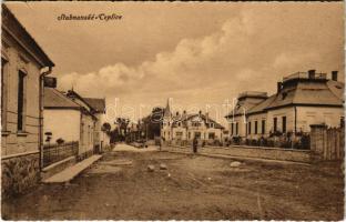 Stubnyafürdő, Túróchévíz, Stubnianske Teplice, Turcianske Teplice; utca részlet / street view