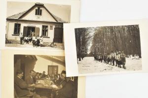 cca 1930 Magyar Turista Egyesület "Fecskék" turistacsoportjának fényképei, össz. 25 db fot...