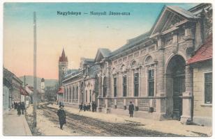 Nagybánya, Baia Mare; Hunyadi János utca télen. MÁV levelezőlapárusítás 5787. / street view in winter (EK)