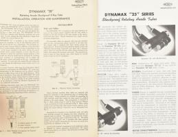 Röntgen és ventilcső gyári táblázatok, leírások, 25 db dokumentum