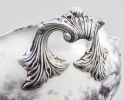 cca 1900 Villeroy & Boch Jardiniere talpas kínáló, jelzéssel, korából adódó sérülésekkel, d: 24,...