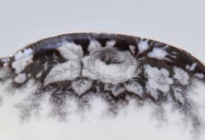 cca 1900 Villeroy & Boch Jardiniere talpas kínáló, jelzéssel, korából adódó sérülésekkel, d: 24,...